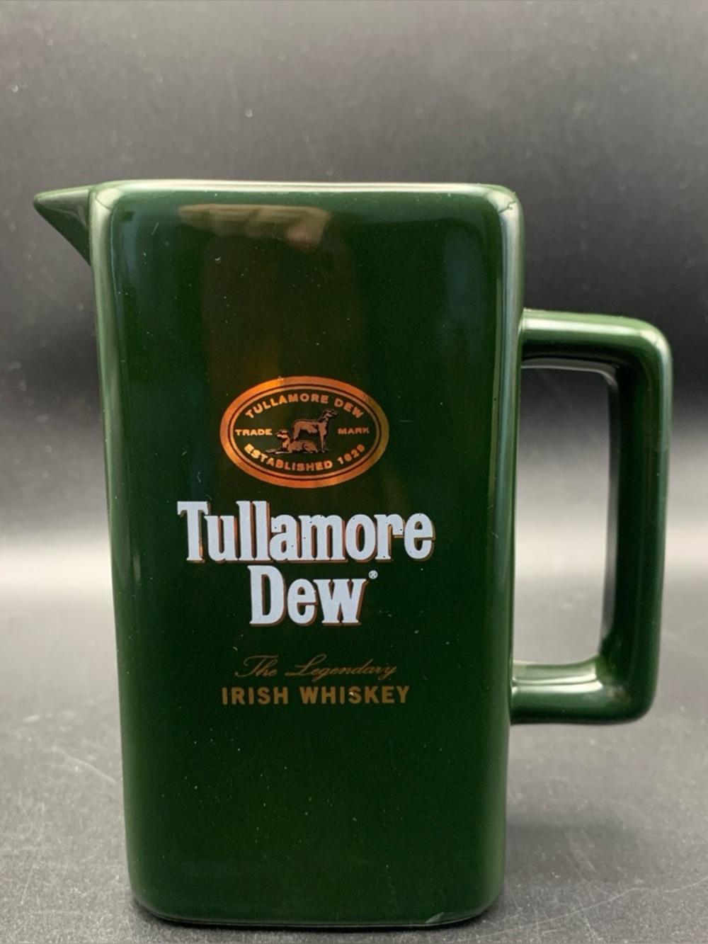 Vintage Tullamore Dew Legendary Irish Whiskey Mini Pitcher Classic Style